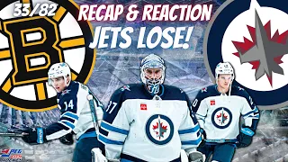 Jets Fizzle Out and Lose 3-2 In Boston! Jets Lose - 22/23 Winnipeg Jets Game Recap&Reaction 33/82