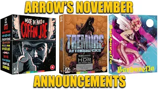 Arrow's November Announcements | Blu-ray | 4K UHD | Arrow Video | Tremors | Coffin Joe | Barbarella