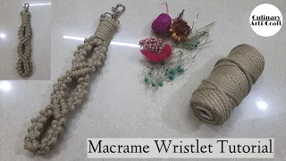 DIY Macrame Wristlet Keychain | Step By Step Tutorial | How To Make A Macrame Keychain