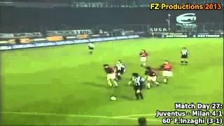 Serie A 1997-1998, day 27 Juventus - Milan 4-1 (F.Inzaghi 1st goal)