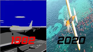 Evolution of Microsoft Flight Simulator 1982 2020