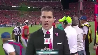 SERGIO DIPP ESPN Reporter "HAVING THE TIME OF HIS LIFE!!" Monday Night Football