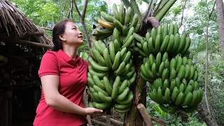Harvesting Banana Goes to the market sell - help PRIMITIVE SKILLS take care of the Farm