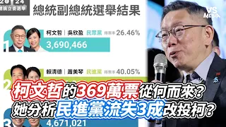 柯文哲的369萬票從何而來？她分析民進黨流失3成改投柯？｜VS MEDIAｘ@vvnews-vl3xf