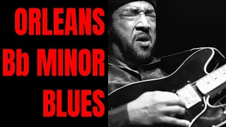 Joyful N'Orleans Funk Scofield Minor Blues Backing Track (Bb Minor)