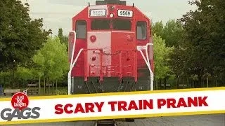 Scariest Runaway Train Prank - Just For Laughs Gags