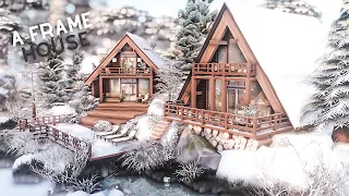 A-FRAME HOUSE | Snowy Escape | Stop motion build | NOCC | The Sims 4