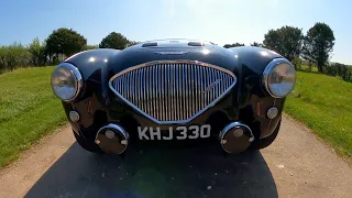 I drove Paul's 1955 Austin Healey 100 Le Mans