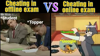 Students during online exam VS during offline exam  {part 2} ( TOM AND JERRY FUNNY MEME 😂🤣)