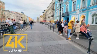 Virtual Walk along the Streets of Saint Petersburg, Russia - 4K Walking Tour with City Sounds