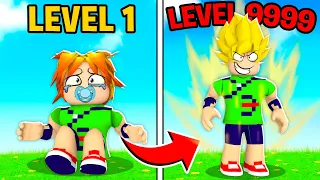 TREINAMENTO PRA VIRAR SAIYAJIN SUPER FORTE NO DRAGON BALL DO ROBLOX!!