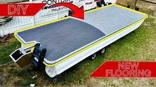 Installing Flooring on my One of a Kind Pontoon Boat