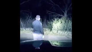 Police Officer runs away after hearing a scream in the woods