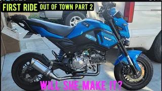 Grom clone goes out of town part 2 daytona 212cc