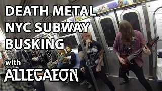 Death Metal NYC Subway Busking with ALLEGAEON | MetalSucks