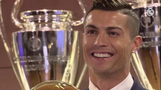 Cristiano Ronaldo receives his fourth Ballon d'Or!