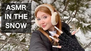 ASMR tingly snow & ice TAPPING/TRACING/SCRATCHING with super long nails