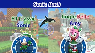 Sonic Dash -  Elf Classic Sonic and Jingle Belle Amy (4K)