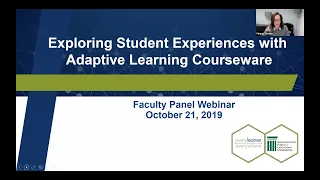 Exploring Student Experiences with Adaptive Learning Courseware Webinar