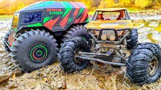 SHERP vs MEGA CAR Axial Wraith in Sticky MUD