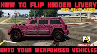 GTA V --  UNLOCK AND APPLY HIDDEN LIVERY TO YOUR VEHICLES-- BENNY MERGE..  REALLY EASY TO DO.