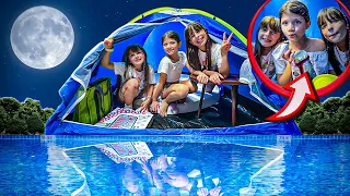 ACAMPAMOS NA PISCINA DO CLUBE E ALGO ESTRANHO ACONTECEU ★ FAMÍLIA MASUDINHA ★