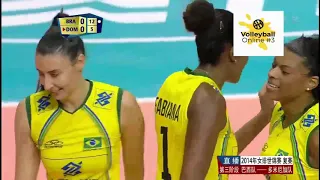 [HD] Brazil vs Dominican Republic l 2014 Volleyball Women's World Championship l 10.10.2014
