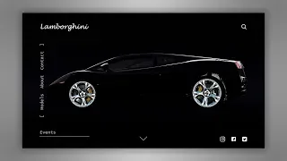Daily UI Lamborghini website design || speed art tut || creative web
