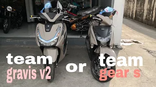 yamaha mio gravis v2 vs yamaha mio gear s 2023 comparison