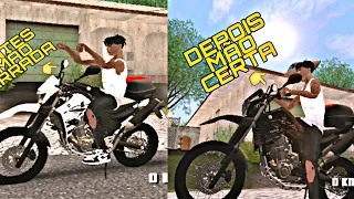 GTA SA TUTORIAL - COMO DEIXAR O CJ COM A MAO CERTA NO GUIDÃO DE QUALQUER MOTO MODIFICADA