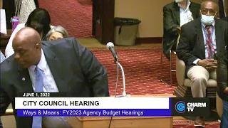 FY2023 Agency Budget Hearings; June 1, 2022