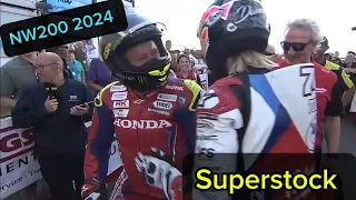 NW200 2024 🏍 💨 💥 Legend John mcguinness rolling back the years in the superstock race 🔥🔥 #racing