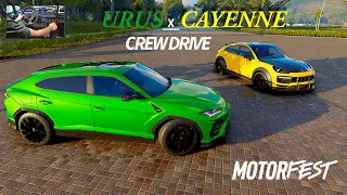 THE CREW MOTORFEST | Lamborghini Urus X Porsche Cayenne Drive | Logitech G29 Gameplay.