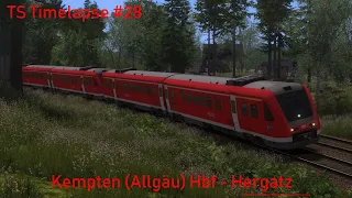 [TS Timelapse #28] Allgäubahn: Kempten (Allgäu) Hbf - Hergatz | DB BR 612