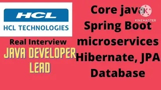 HCL java developer lead interview questions and answers 2023 may