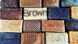 Brown soap set🤎🎲 Cutting soap cubes 💕  satisfying video relaxing sounds ASMR