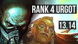 URGOT vs ILLAOI (TOP) | 7/0/4, Rank 4 Urgot, 500+ games, Godlike | KR Master | 13.14