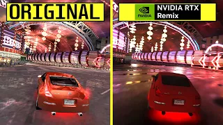 Need For Speed Underground 2 WIP RTX Remix vs Original - RTX 4080 4K 60 FPSGraphics Comparison