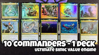 10 Simic Commanders/1 Deck Tech - Ultimate Simic Value Engine - THE COMMANDER DOESN'T MATTER // EDH