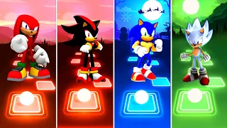 Knuckles 🆚 Shadow Sonic 🆚 Muscular Power Sonic 🆚 Hyper Sonic | Tiles Hop