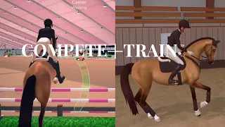 COMPETING and TRAINING NEW PONY || Equestrian the Game