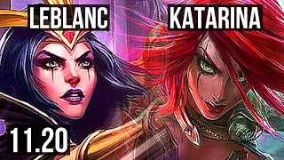 LEBLANC vs KATARINA (MID) | 10/0/6, 2.4M mastery, Legendary, 600+ games | NA Diamond | v11.20