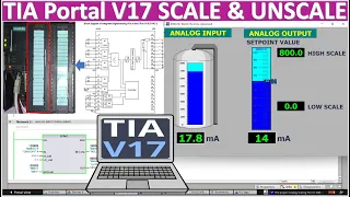 How to use SCALE(Analog input) & UNSCALE(Analog Output) on TIA Portal V17 full tutorial