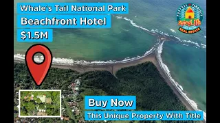 BEACHFRONT HOTEL 🤩 FOR SALE COSTA RICA 🇨🇷 NATIONAL PARK 🌳 WHALE'S TAIL ACCESS 🐳 $1.5M