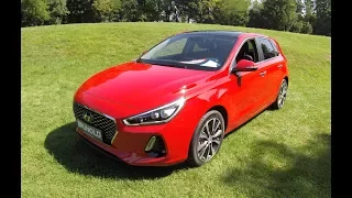 HYUNDAI I30 MODEL 2017 ENGINE RED PREMIUM AND DEMITASSE BROWN WALKAROUND AND INTERIOR