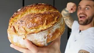 Sourdough BREAD recipe without kneading and without shaping !