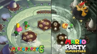 Bowser Minigame Comparison | Mario Party Superstars VS Mario Party 6 |