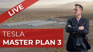 Tesla Master Plan 3 Nejnovější strategie dosažení udržitelné civilizace | LIVE