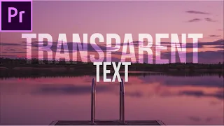 TRANSPARENT TEXT in Adobe Premiere Pro