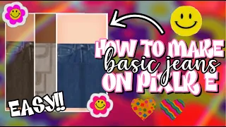 How to Make Simple Jeans on Pixlr E | Roblox Beginners Guide **EASY**